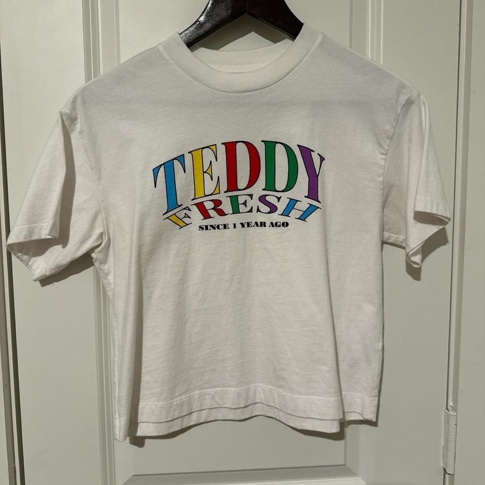Teddy Fresh White Crop Top